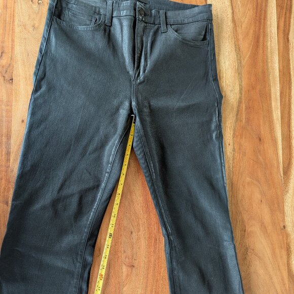 Joes Jeans Women Black Callie Coated High Rise Cropped Bootcut Jeans size 32 - Picture 1 of 9